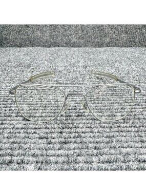 Randolph Engineering USA Aviator Frames Only Eye Glasses 5 1/2 Silver Metal Vtg